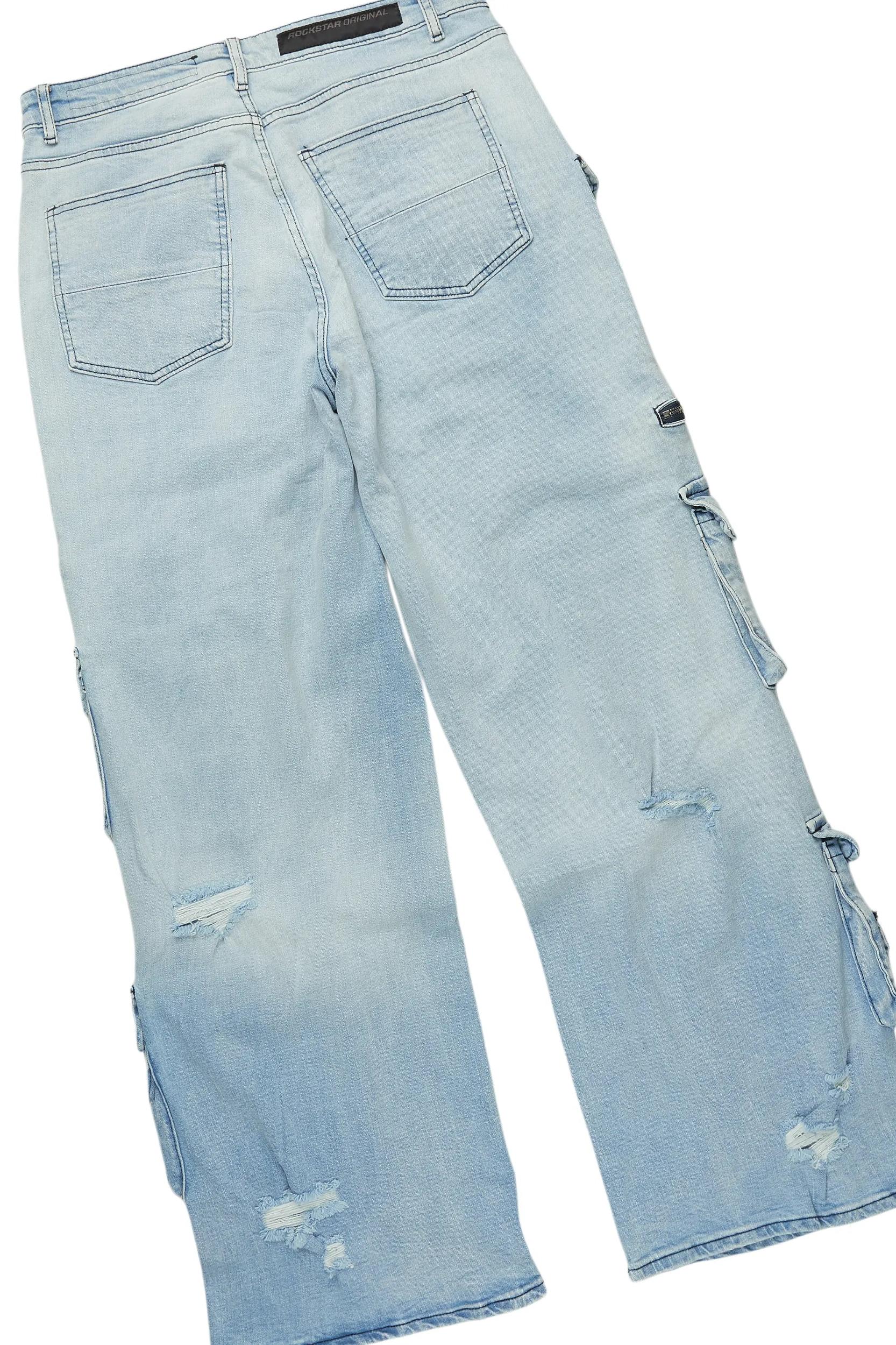 Art Dist Grey/Blue Hoodie/Baggy Fit Jean Bundle Male Product Image