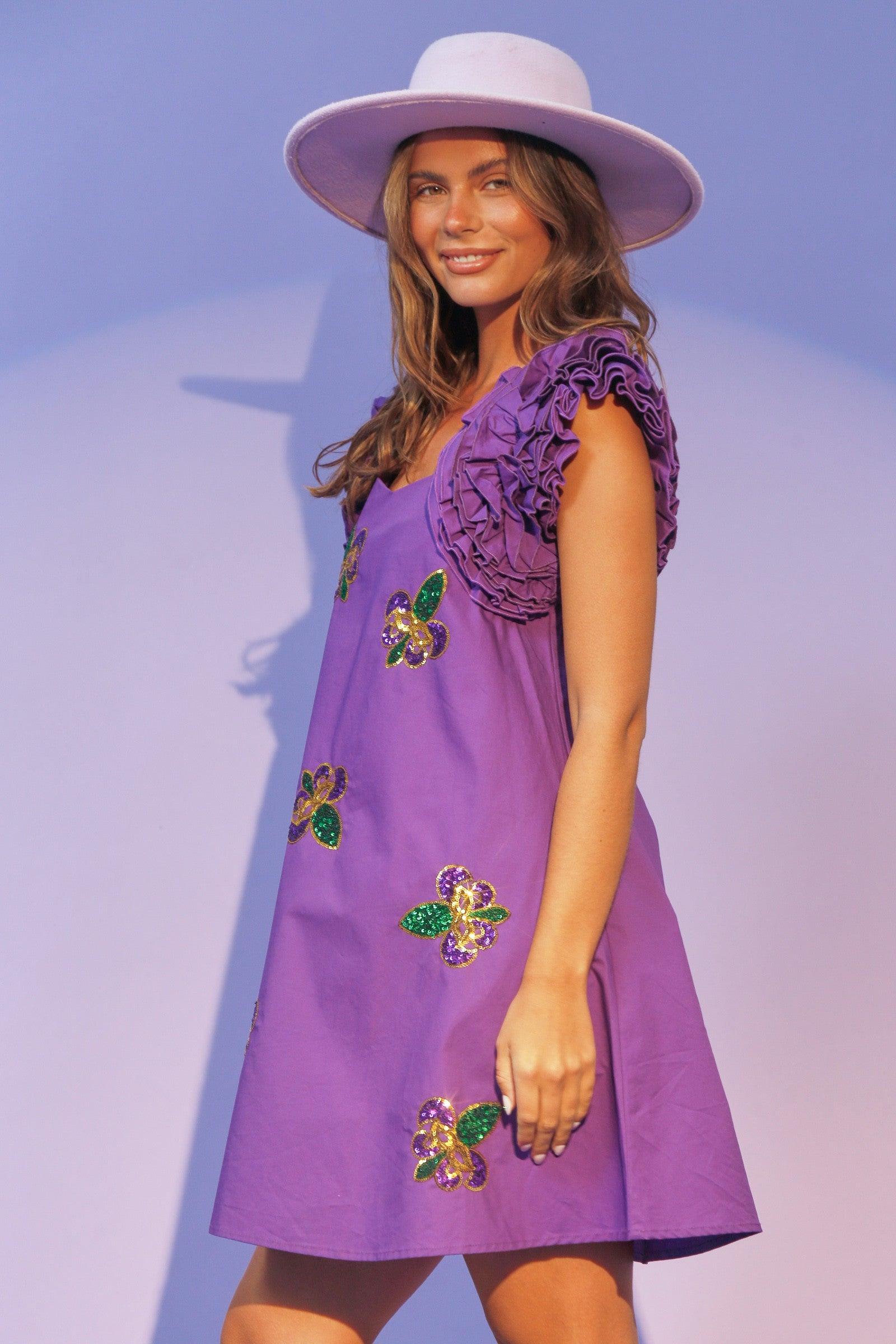 Mardi Gras Mini Dress Product Image