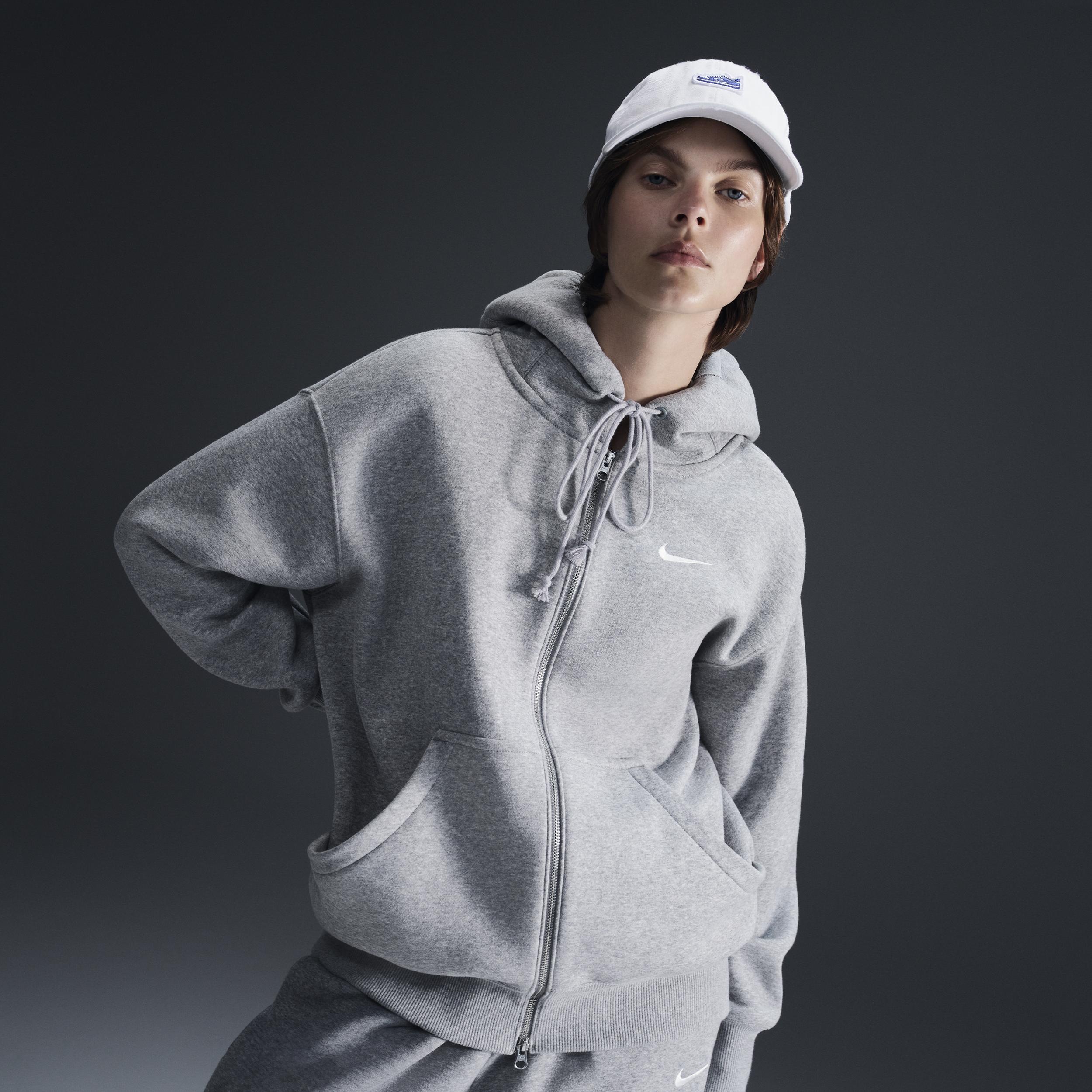 Womens Nike Sportswear Phoenix Fleece Oversized Full-Zip Hoodie | DQ5758-063 Product Image