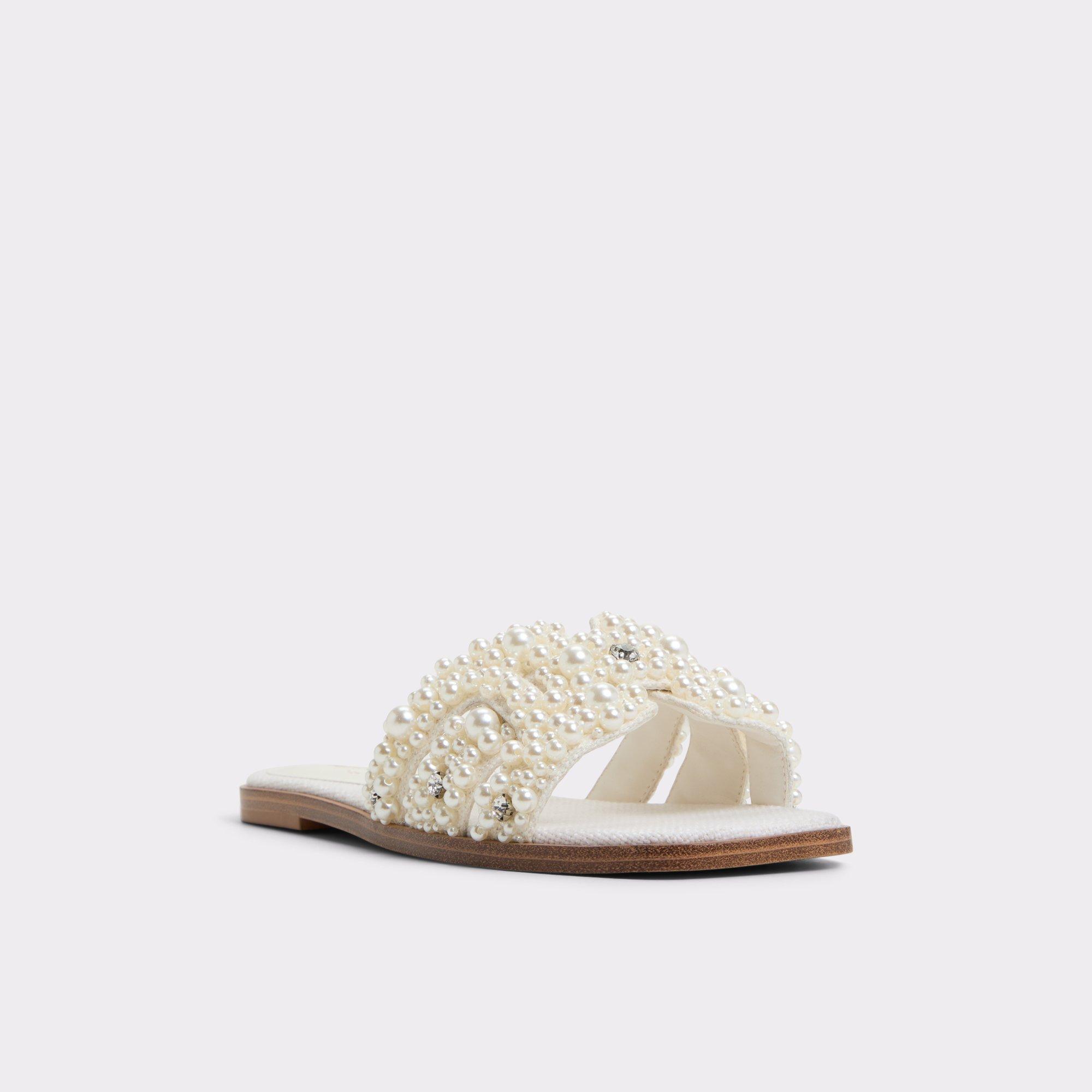 Eleny White Multi Women's Flat Sandals | ALDO US Product Image