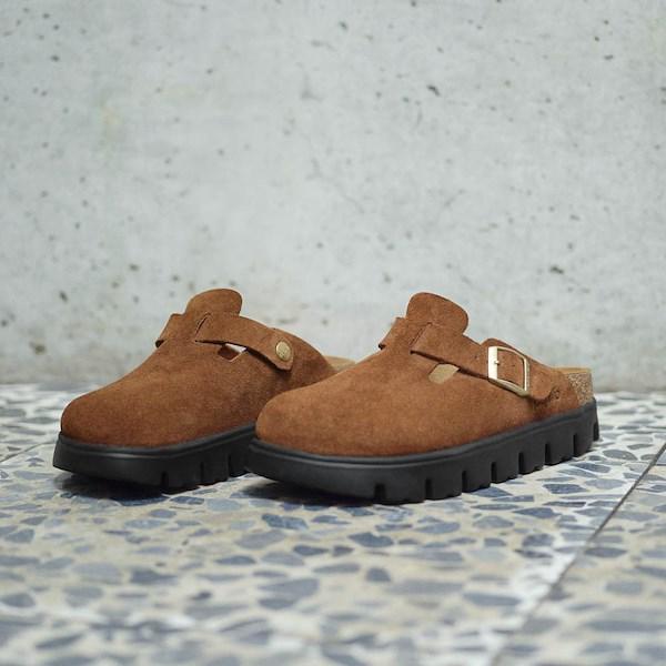 Womens Papillio by Birkenstock® Boston Chunky Sandal - Dark Tea Product Image