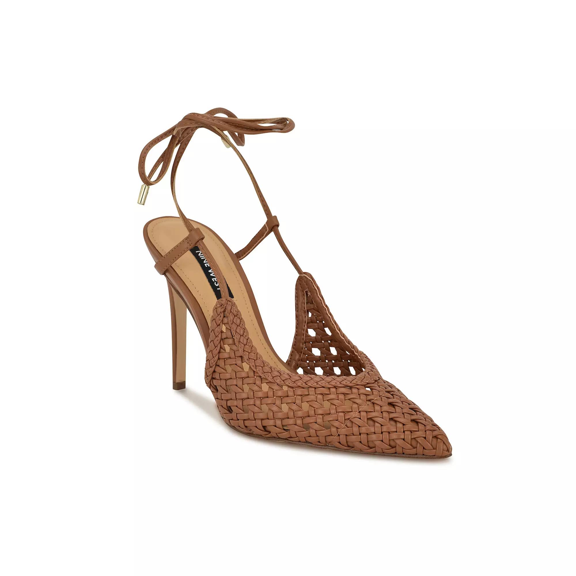 Nine West Fessla Women's Stiletto Heel Pointy Toe Dress Pumps, Size: 8.5, Medium Brown Product Image