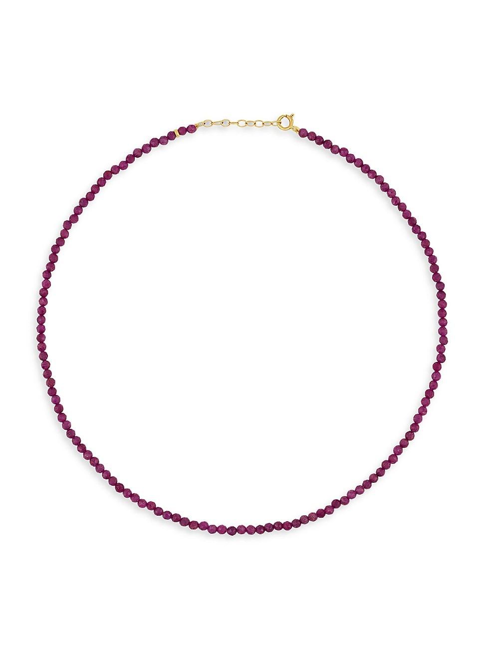 Womens Birthstone 14K Yellow Gold & Gemstone Beaded Necklace Product Image