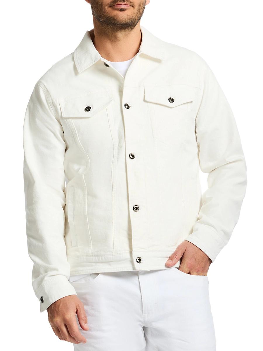 Mens Wells Button-Front Denim Jacket Product Image