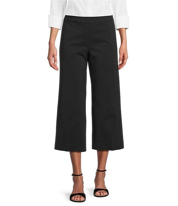 Investments Petite Size the PARK AVE fit Elite Stretch Pull-On Wide Leg Crop Pants Product Image
