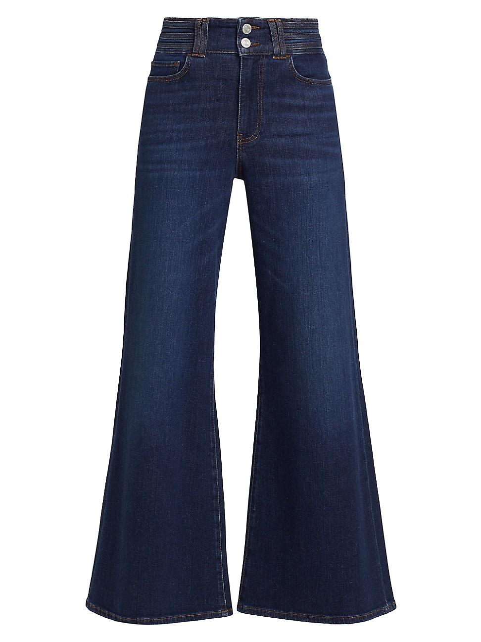 Womens Triple Binding Crop Palazzo Jeans Product Image