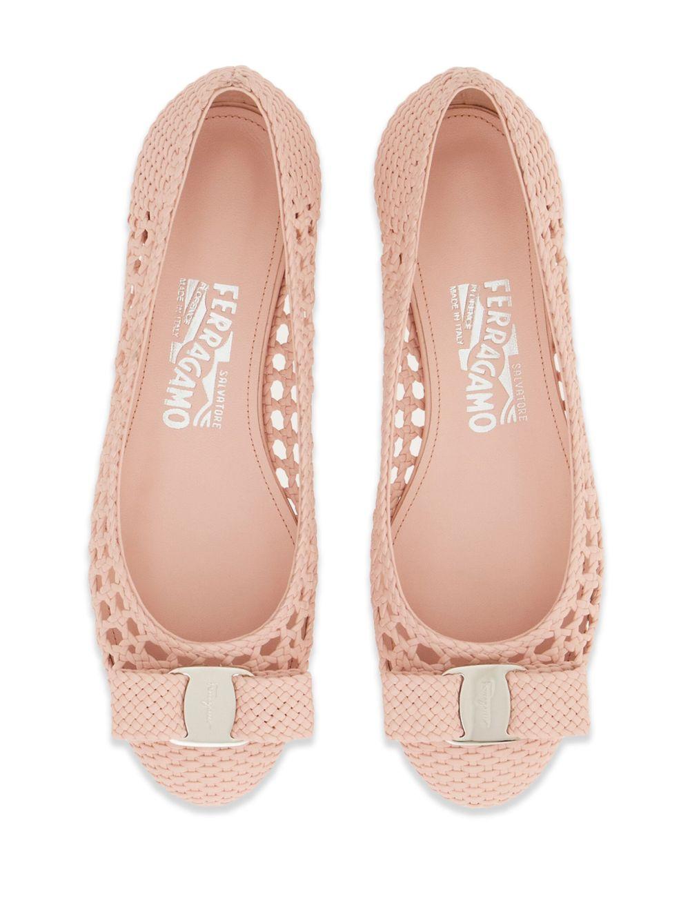 Vara-bow woven ballerina shoes Product Image