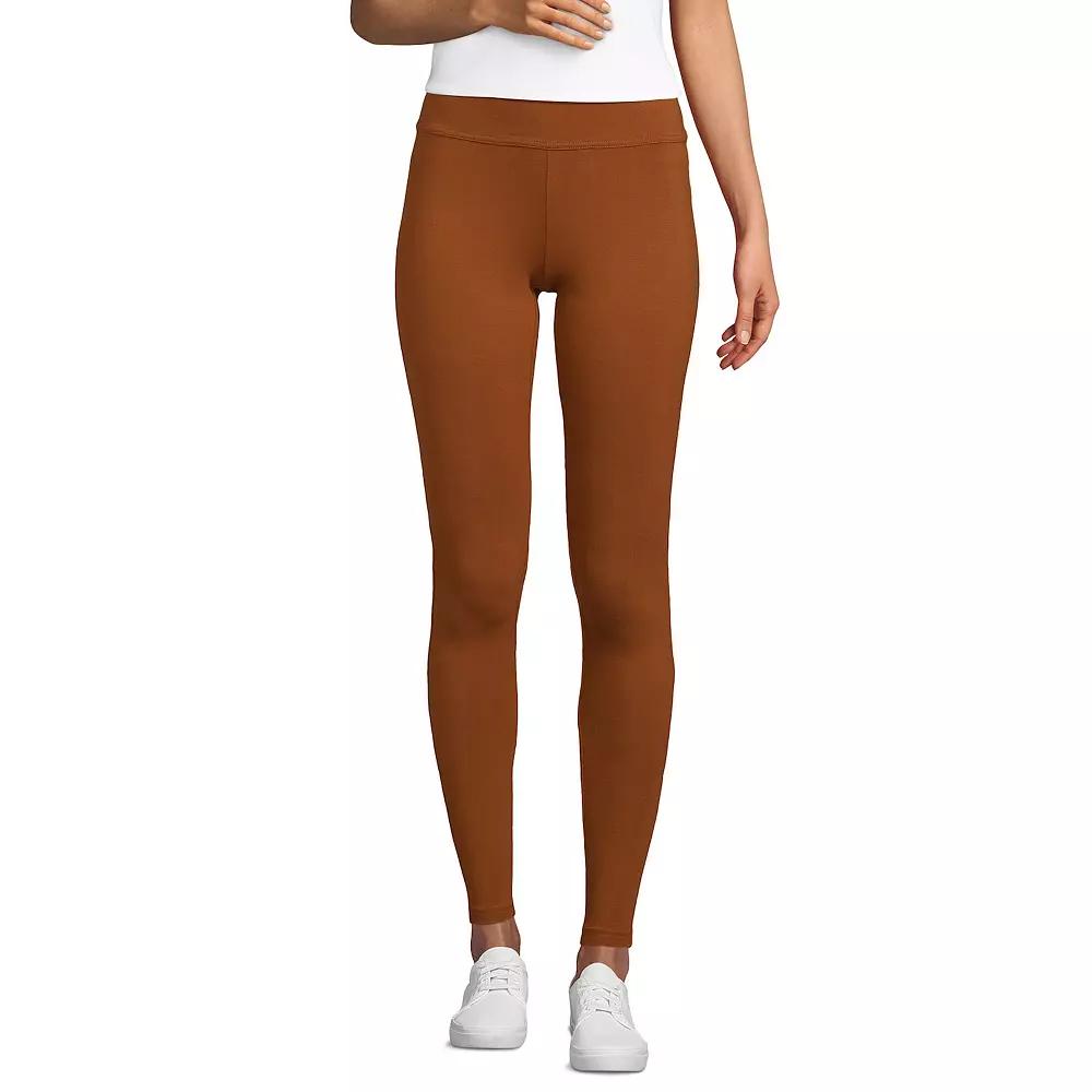 Women's Lands' End Starfish Knit Leggings, Size: Small, Dark Caramel Product Image
