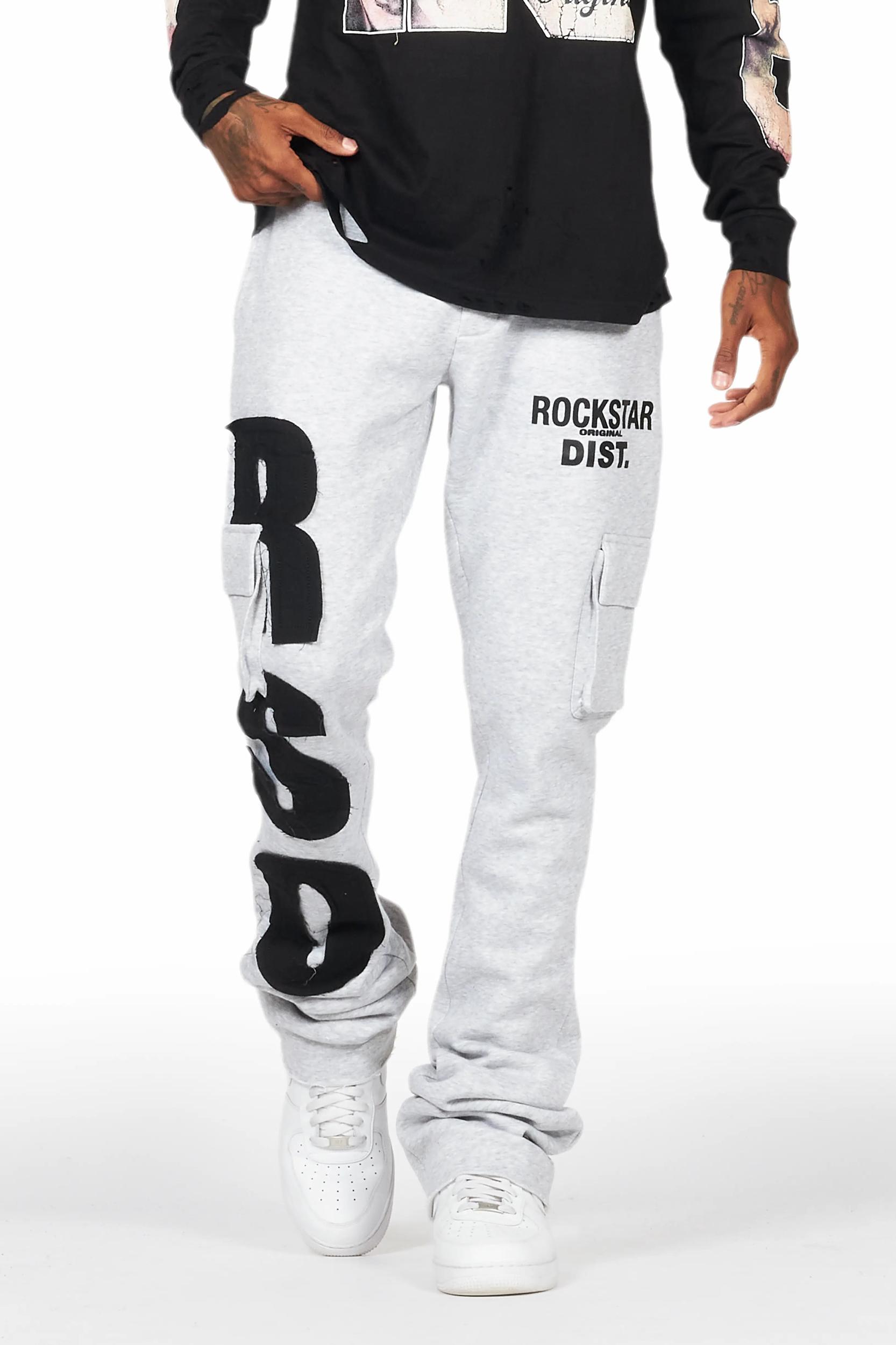 Admir Heather Grey Stacked Flare Pant Male Product Image