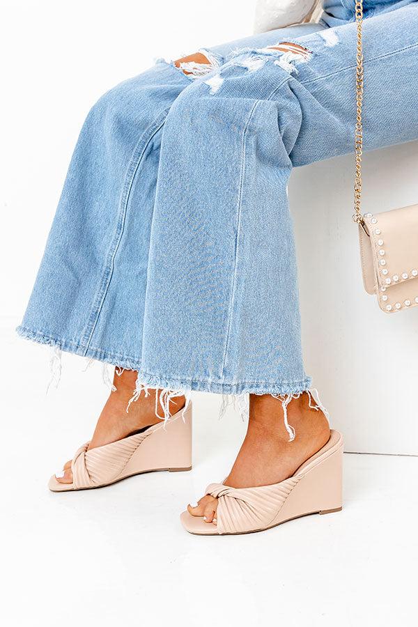 The Jamilet Wedge In Latte Product Image