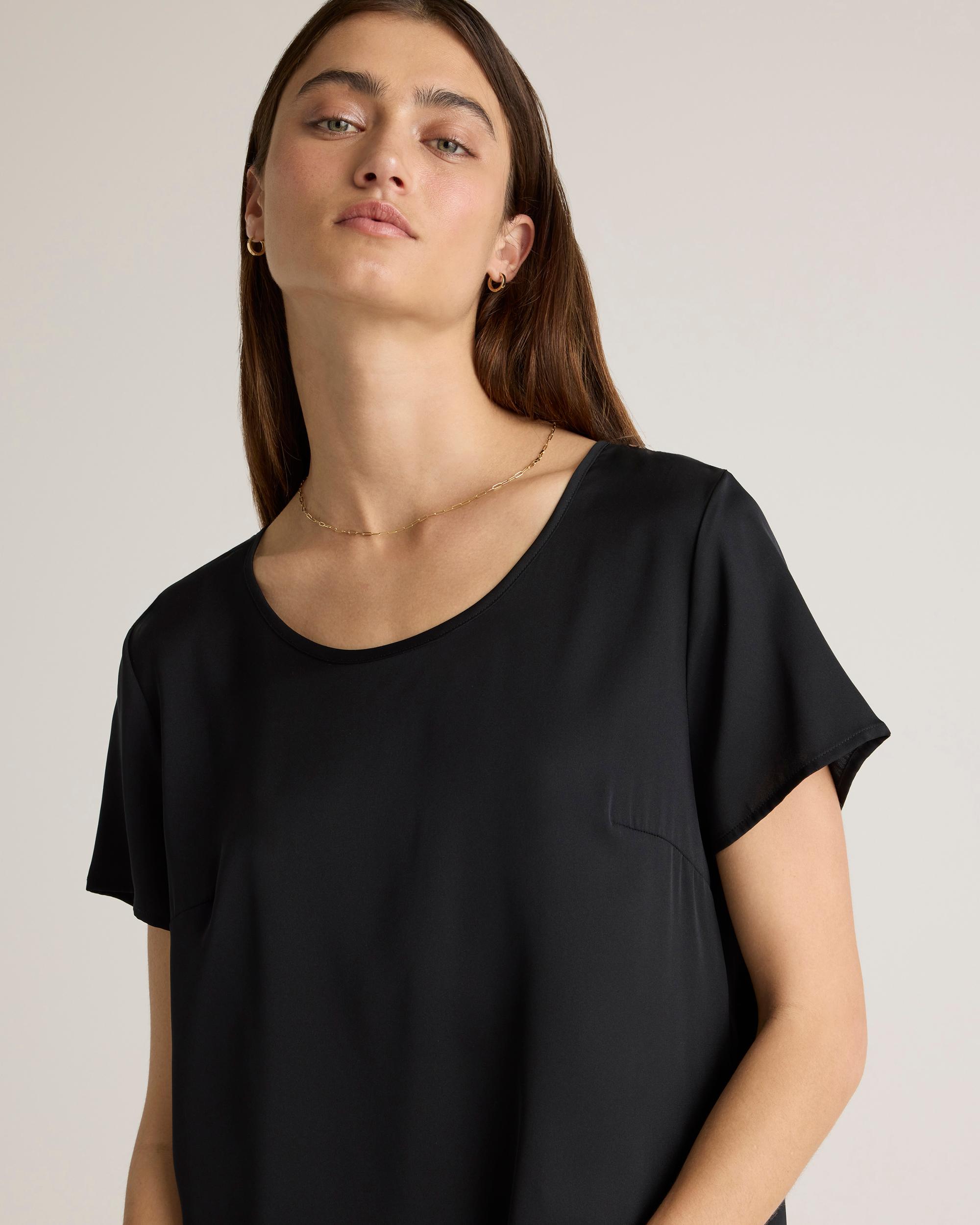 Quince | Women's 100% Washable Silk Stretch T-Shirt Size XS Product Image