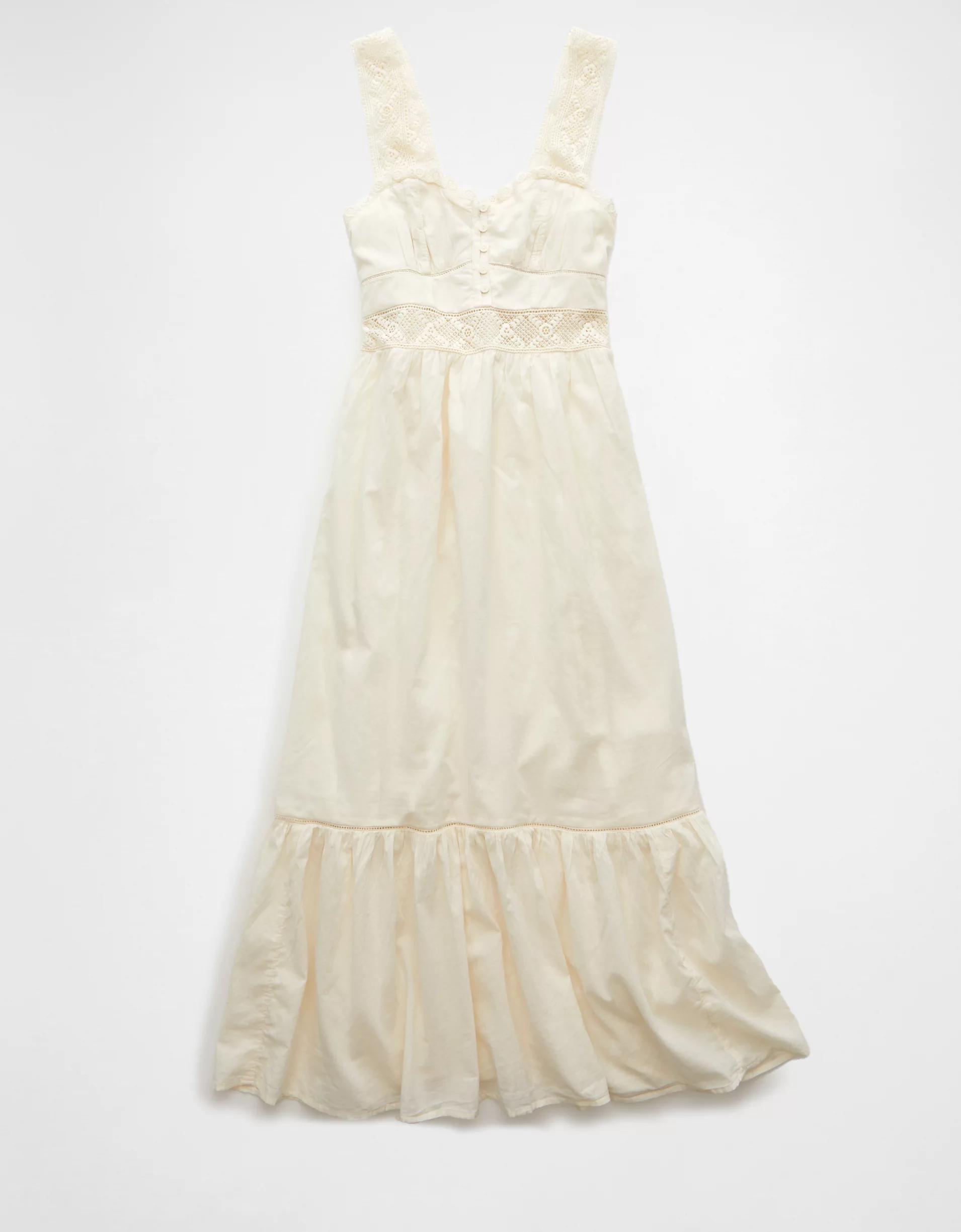 AE Catie Corset Crochet Midi Dress Product Image