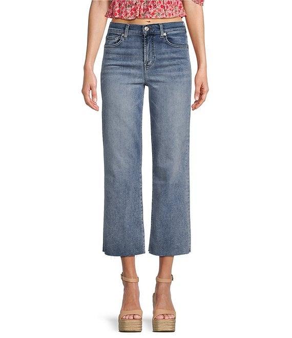 7 For All Mankind Alexa High Rise Wide Leg Cropped Jeans Product Image
