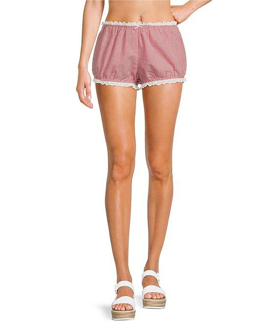 NIA Justine Pull-On Gingham Coordinating Micro Bloomer Shorts Product Image