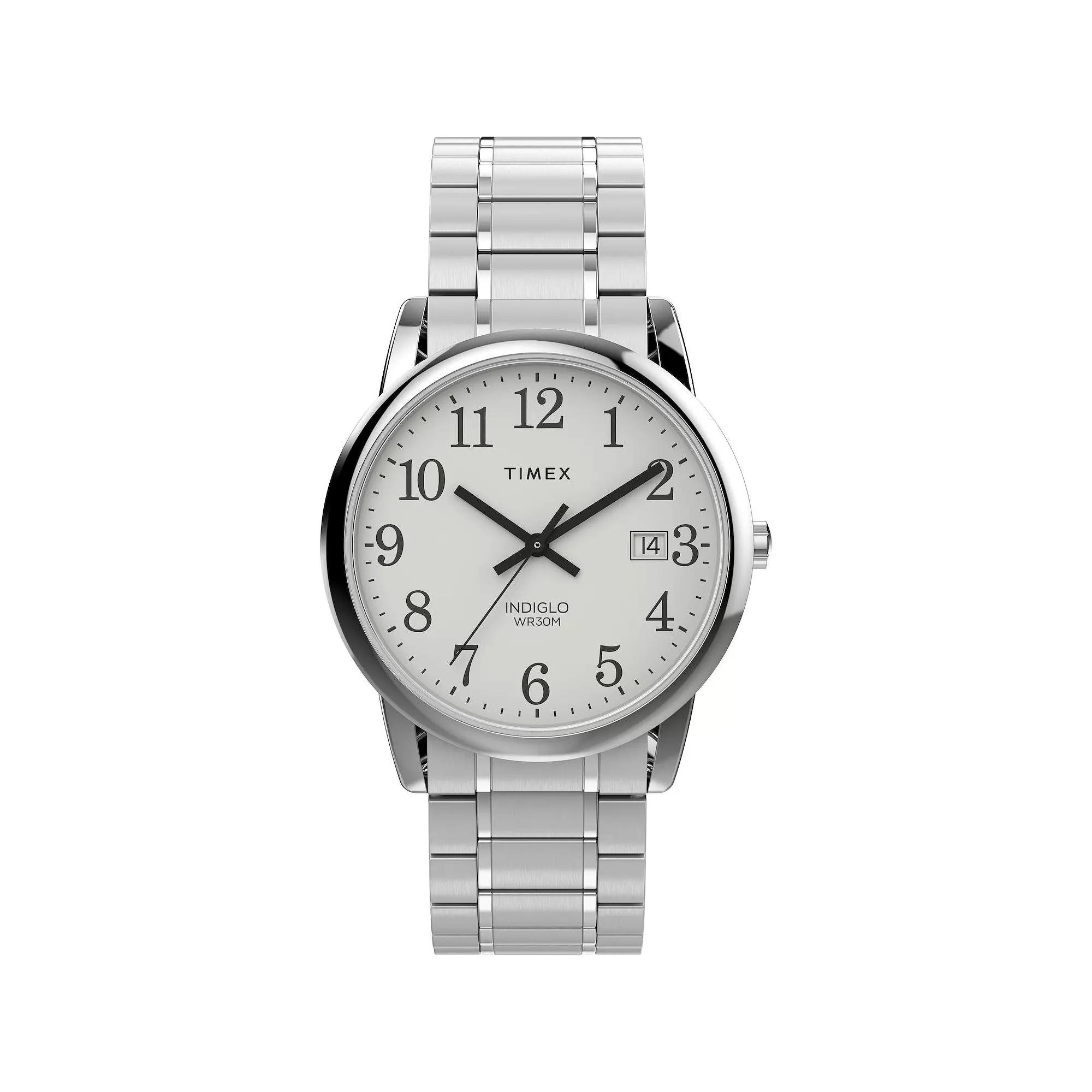 Timex Mens Easy Reader Expansion Band Watch - TW2W52900JT Silver Product Image
