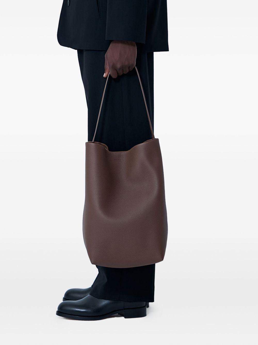 large N/S Park pebble-grain leather tote bag Product Image