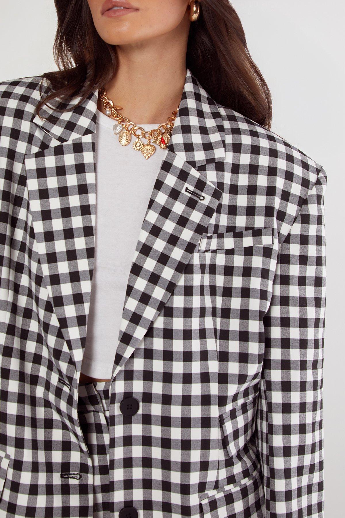 Gingham Tailored Blazer Product Image