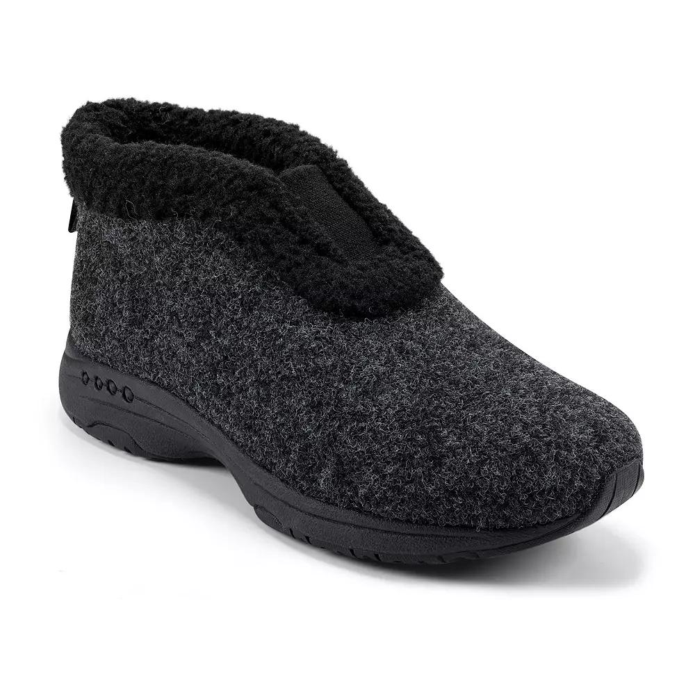Easy Spirit Treepose Women's Faux-Fur Slipper Boots, Size: 7, Medium Gray Felt Product Image