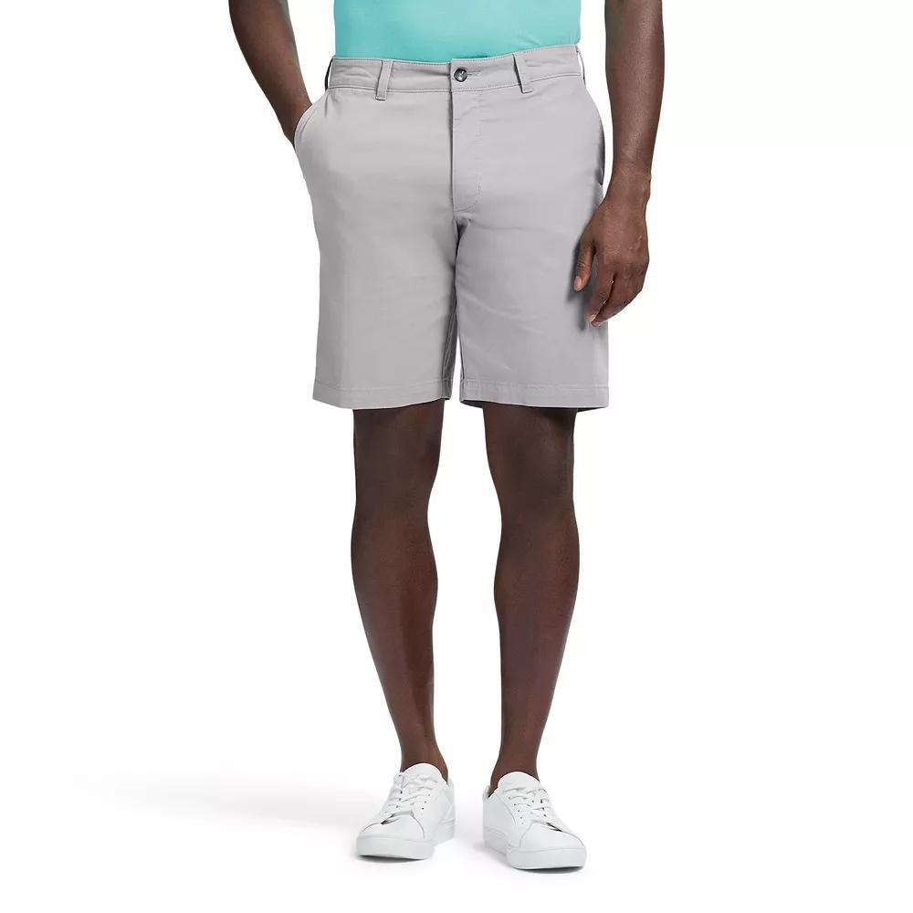 Men's IZOD Saltwater Flat Front Chino Shorts, Size: 40, Cinder Block Product Image