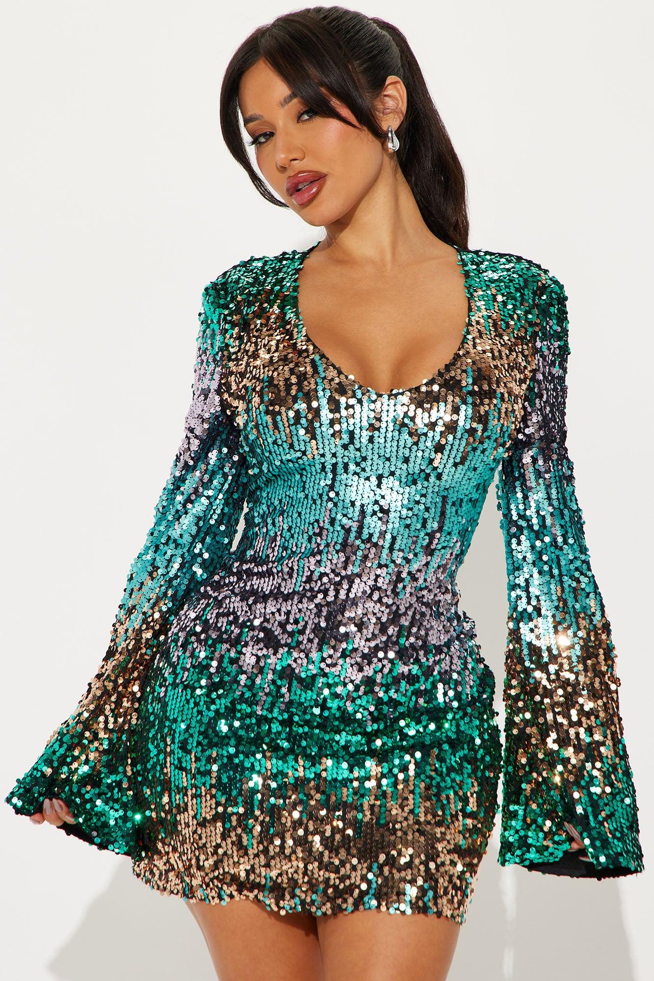 Party Life Sequin Mini Dress - Multi Color Product Image