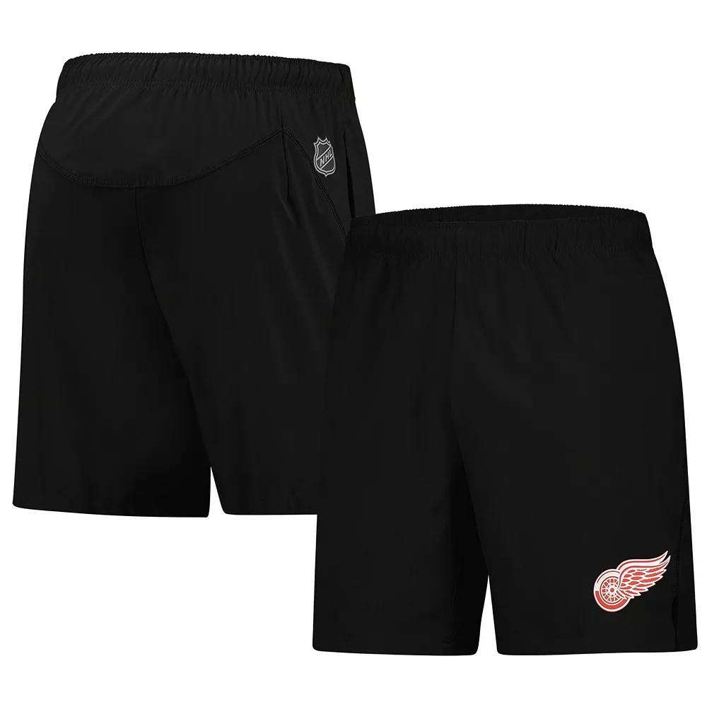 Men's Fanatics  Black Detroit Red Wings Tech Training Shorts, Size: XL Product Image