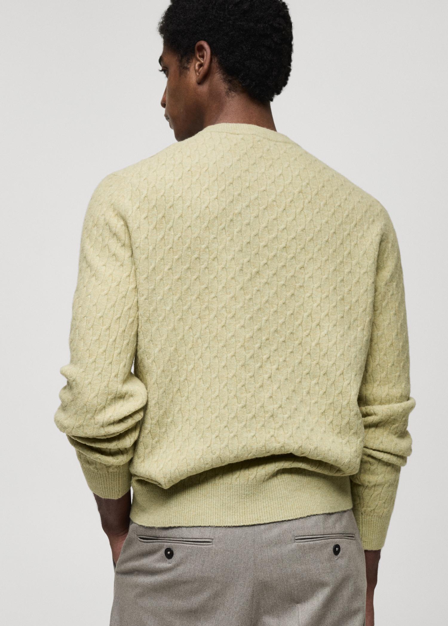 Braided knitted sweater - Men | MANGO USA Product Image