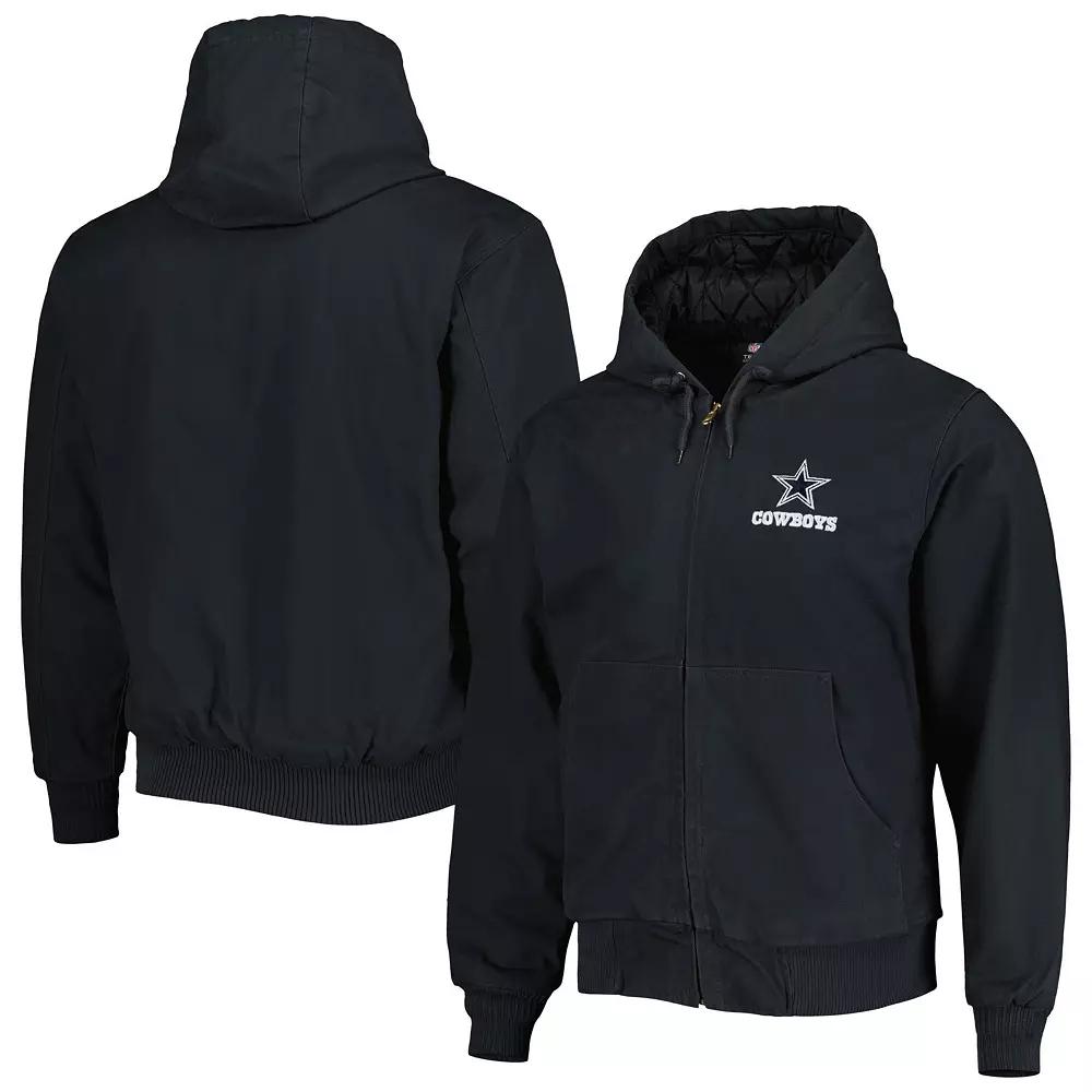Men's Dunbrooke Charcoal Dallas Cowboys Big & Tall Dakota Canvas Hoodie Full-Zip Jacket,  Product Image