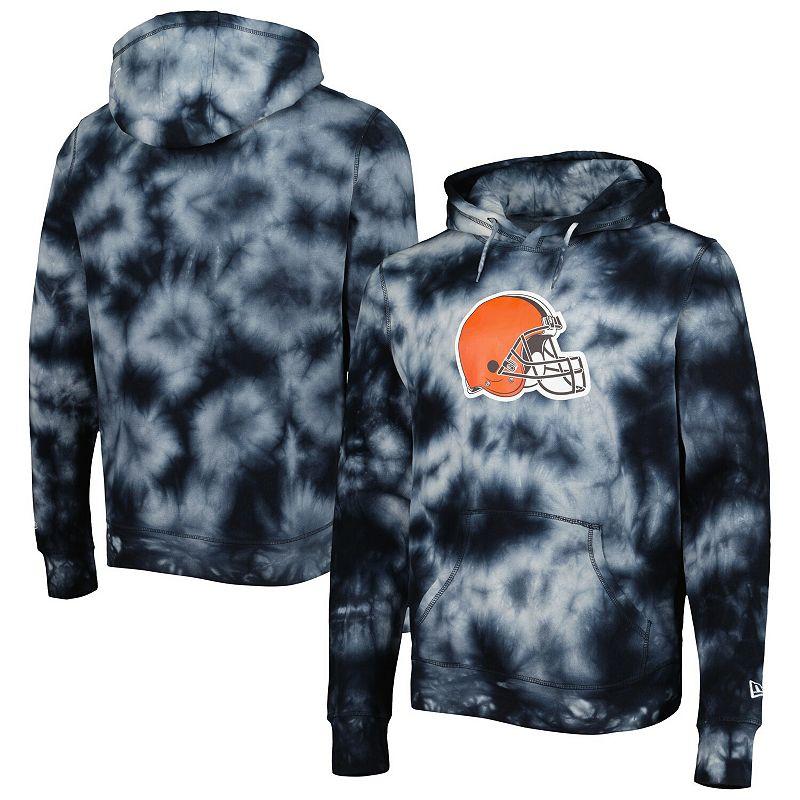 Men's New Era Black Cleveland Browns Team Tie-Dye Pullover Hoodie, Size: 2XL Product Image