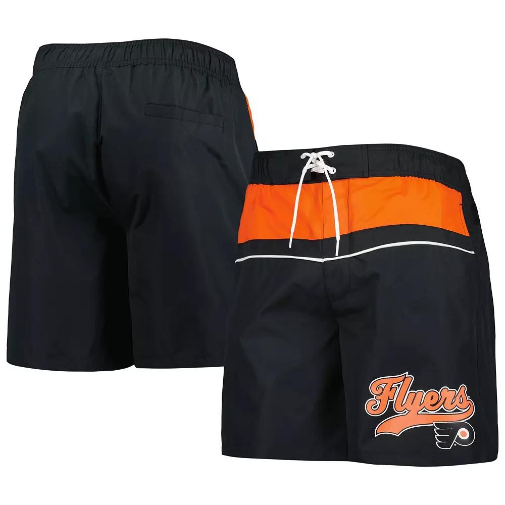 Men's Starter Black Philadelphia Flyers Freestyle Volley Swim Shorts,  Product Image