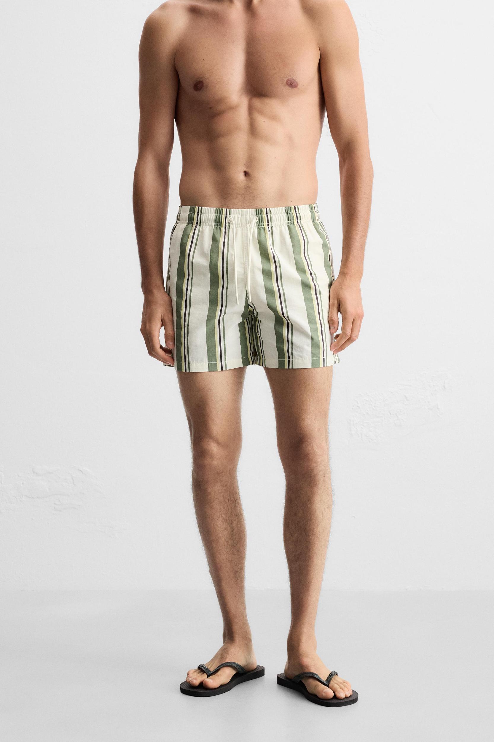 STRIPED MID-LENGTH SWIMSUIT Product Image