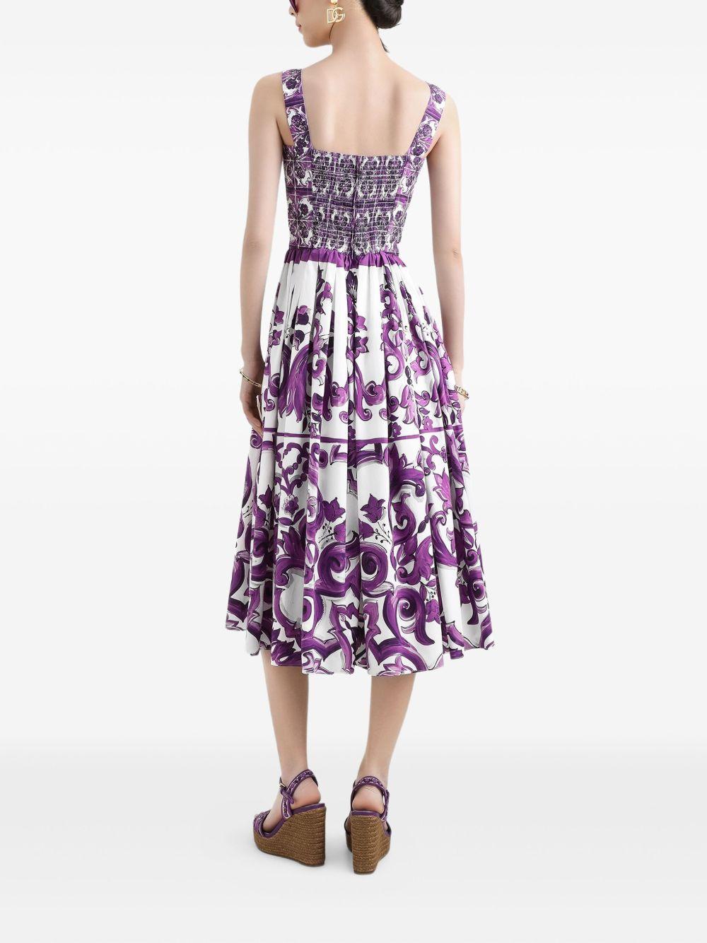 Majolica-print midi dress Product Image