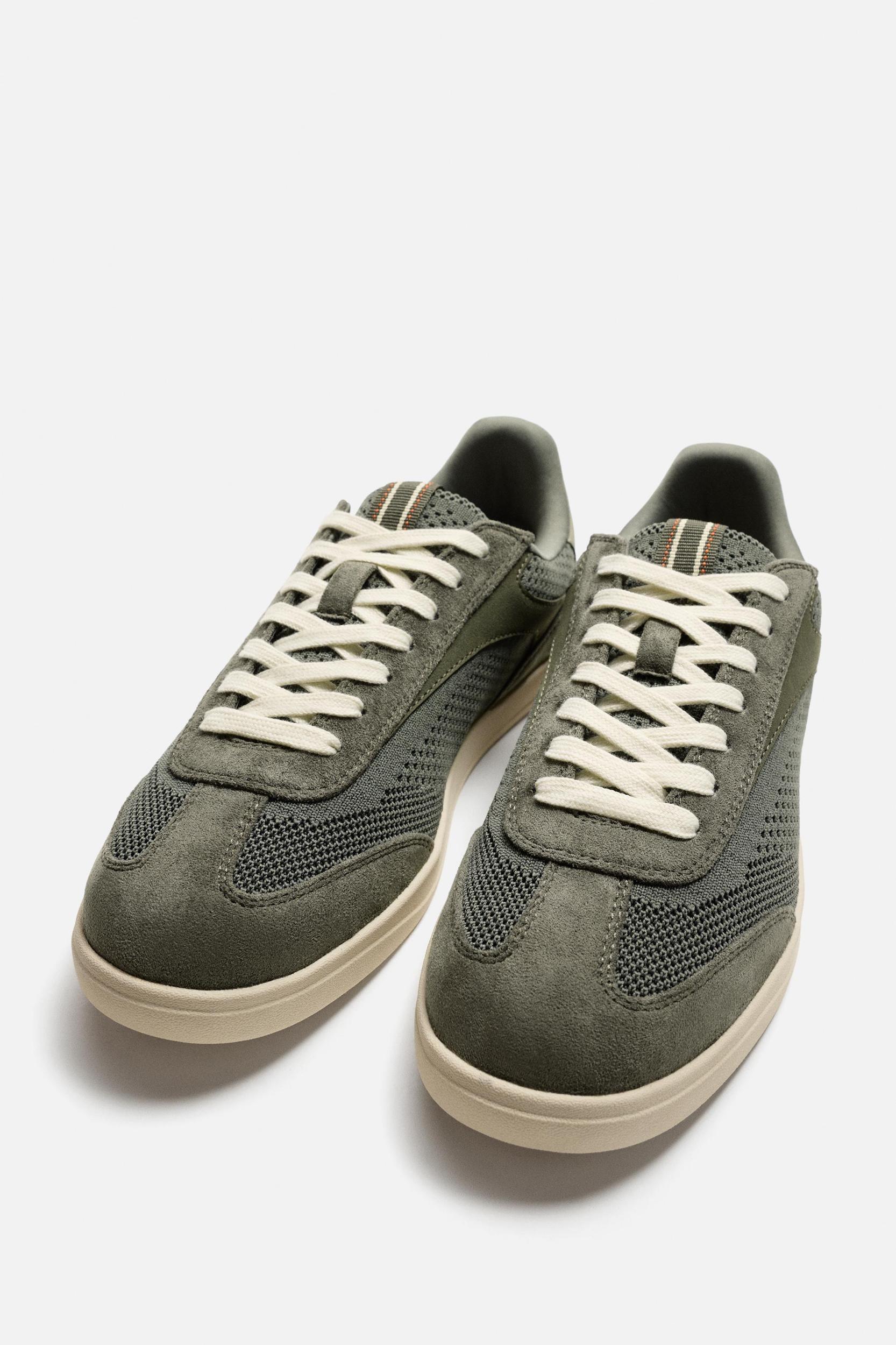 KNIT FABRIC SNEAKERS Product Image