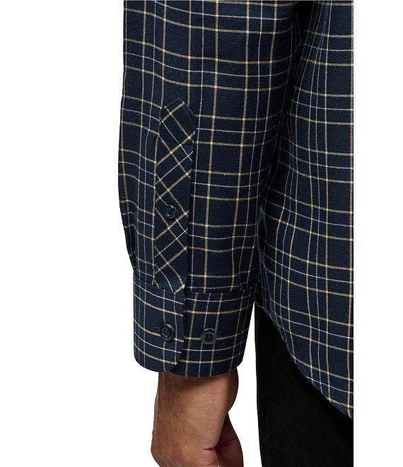 TravisMathew Cloud Flannel Plaid Long Sleeve Woven Shirt Product Image