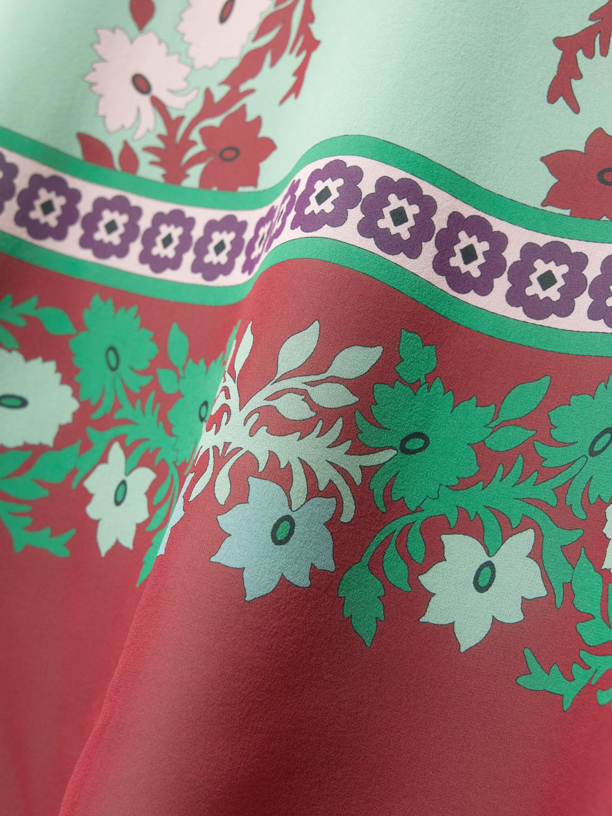 LA DOUBLEJ Silk Chiffon Printed Maxi Dress In Multi Product Image