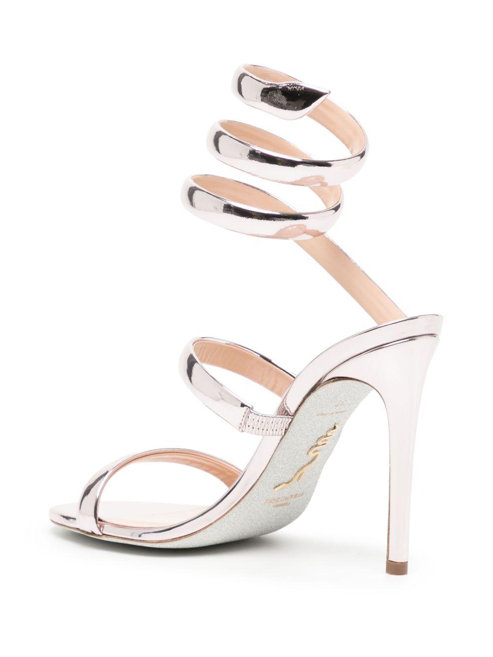 Cleo 100mm metallic-finish sandals Product Image