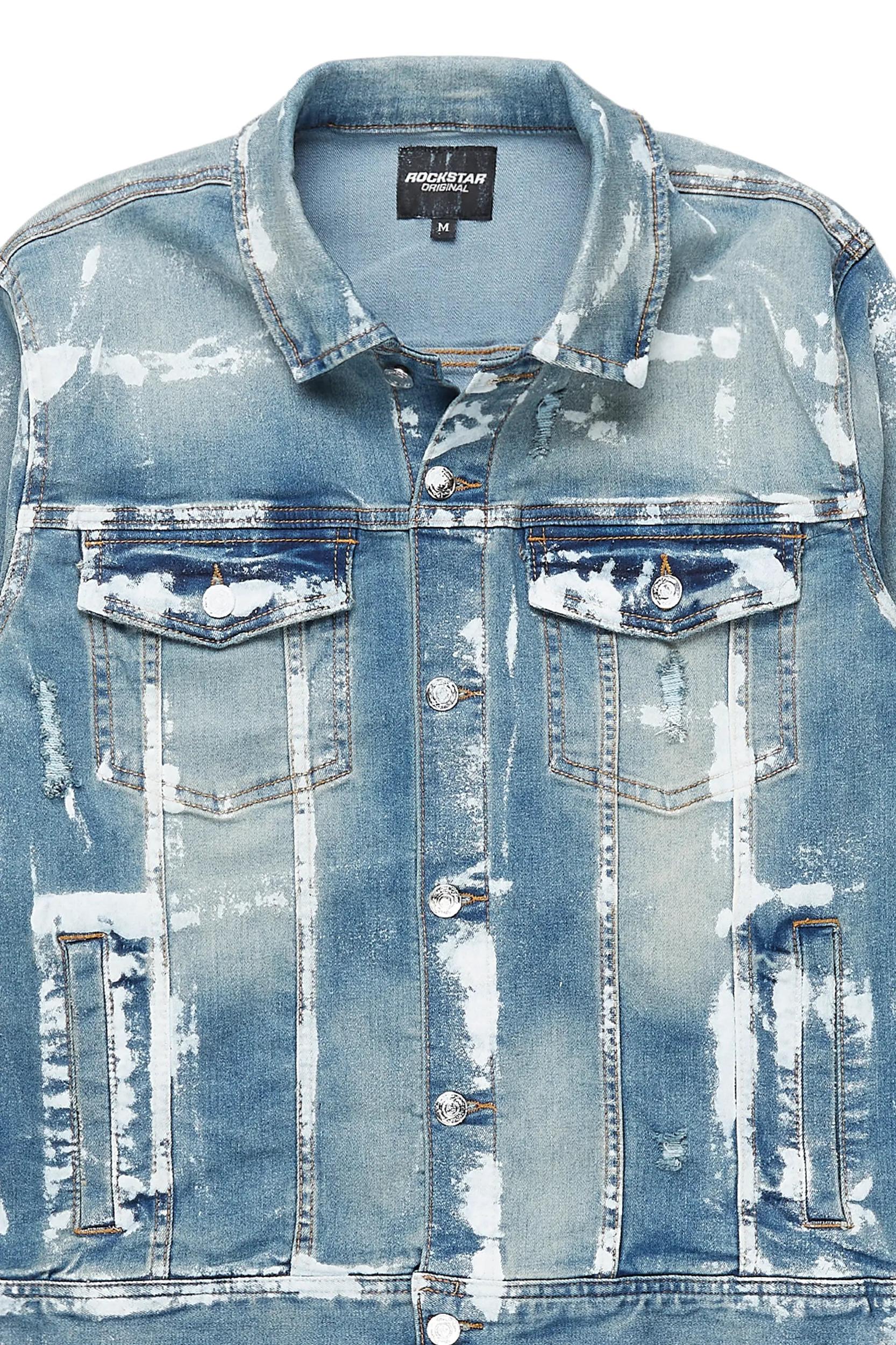 Ozzie Dark Blue Denim Jacket Male Product Image