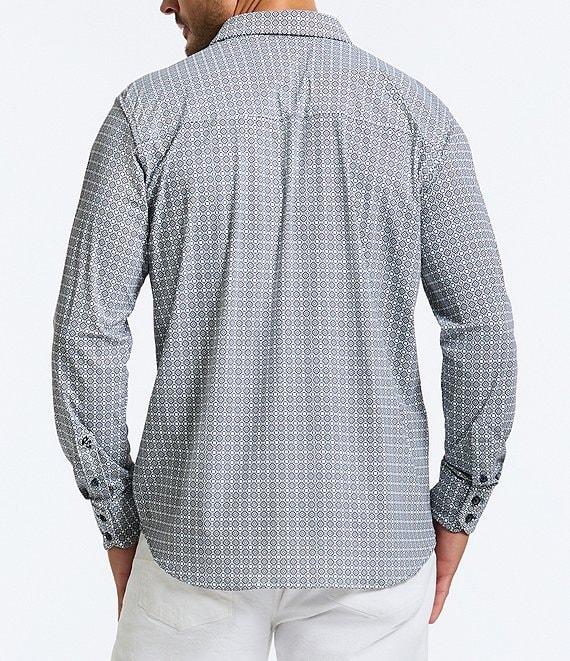 Robert Graham Gresham Stretch Knit Long Sleeve Woven Shirt Product Image