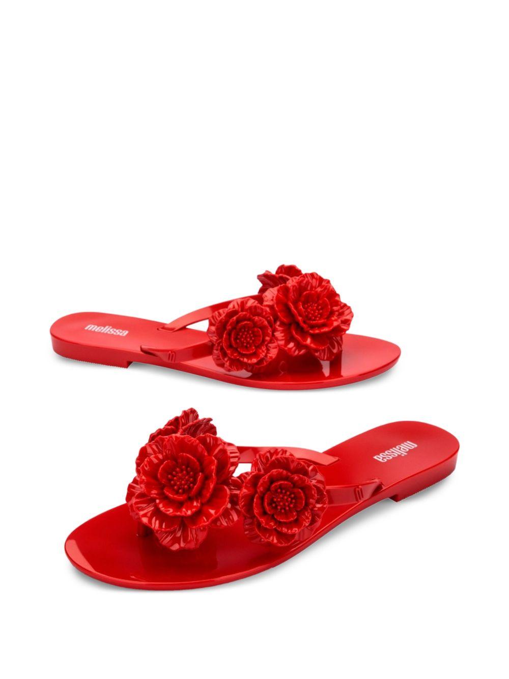 Harmonic Springtime floral-embellished flip flops Product Image