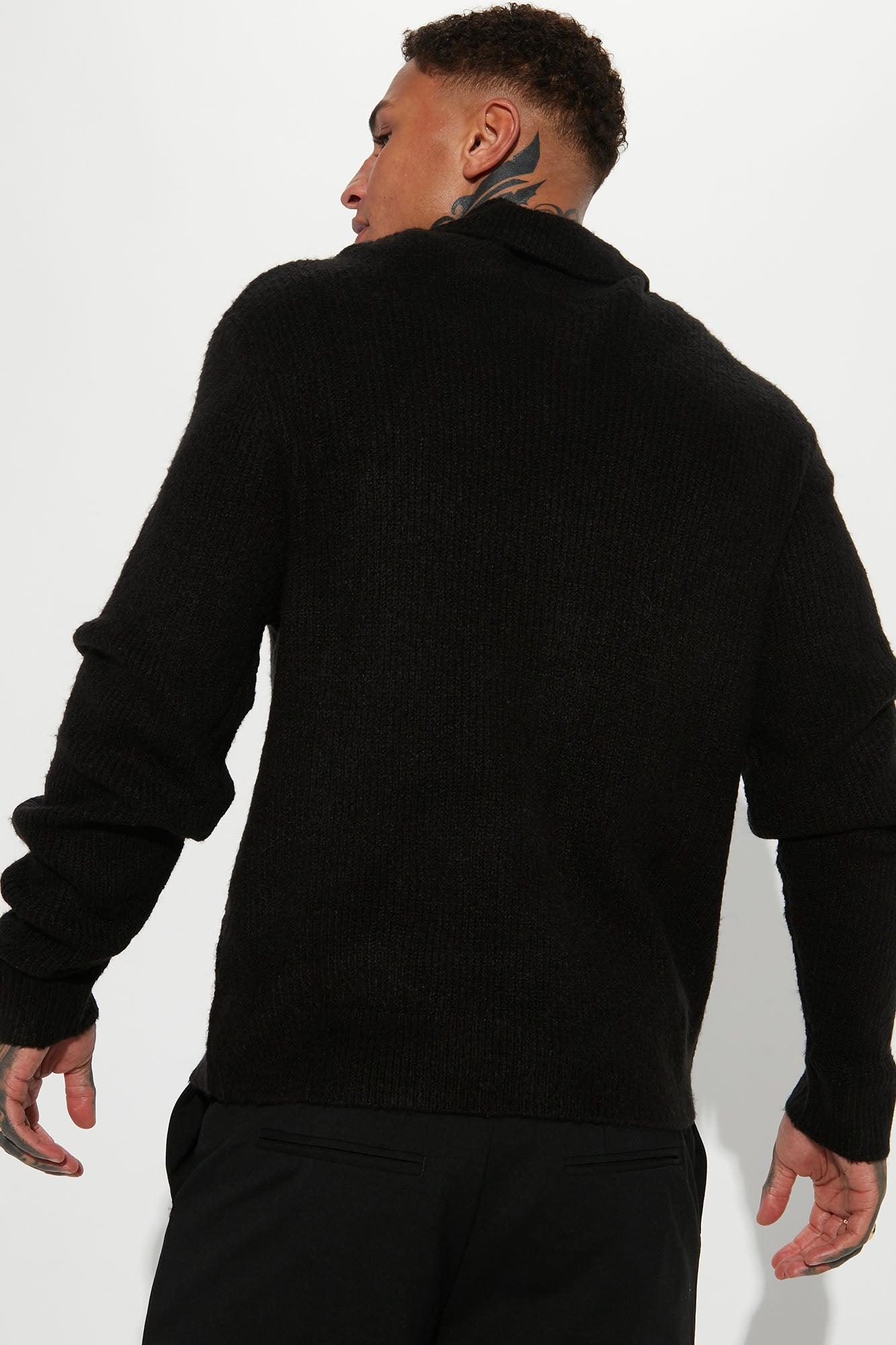 Simply Ribbed Cozy Turtleneck Sweater - Black Product Image