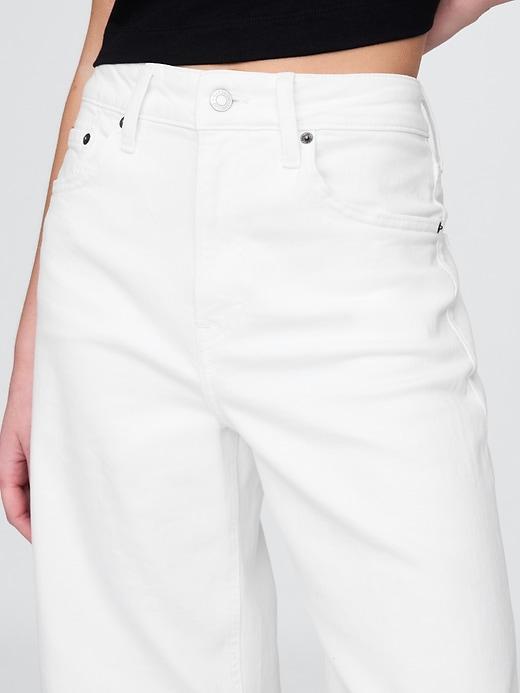 Curvy High Rise Stride Wide-Leg Ankle Jeans Product Image