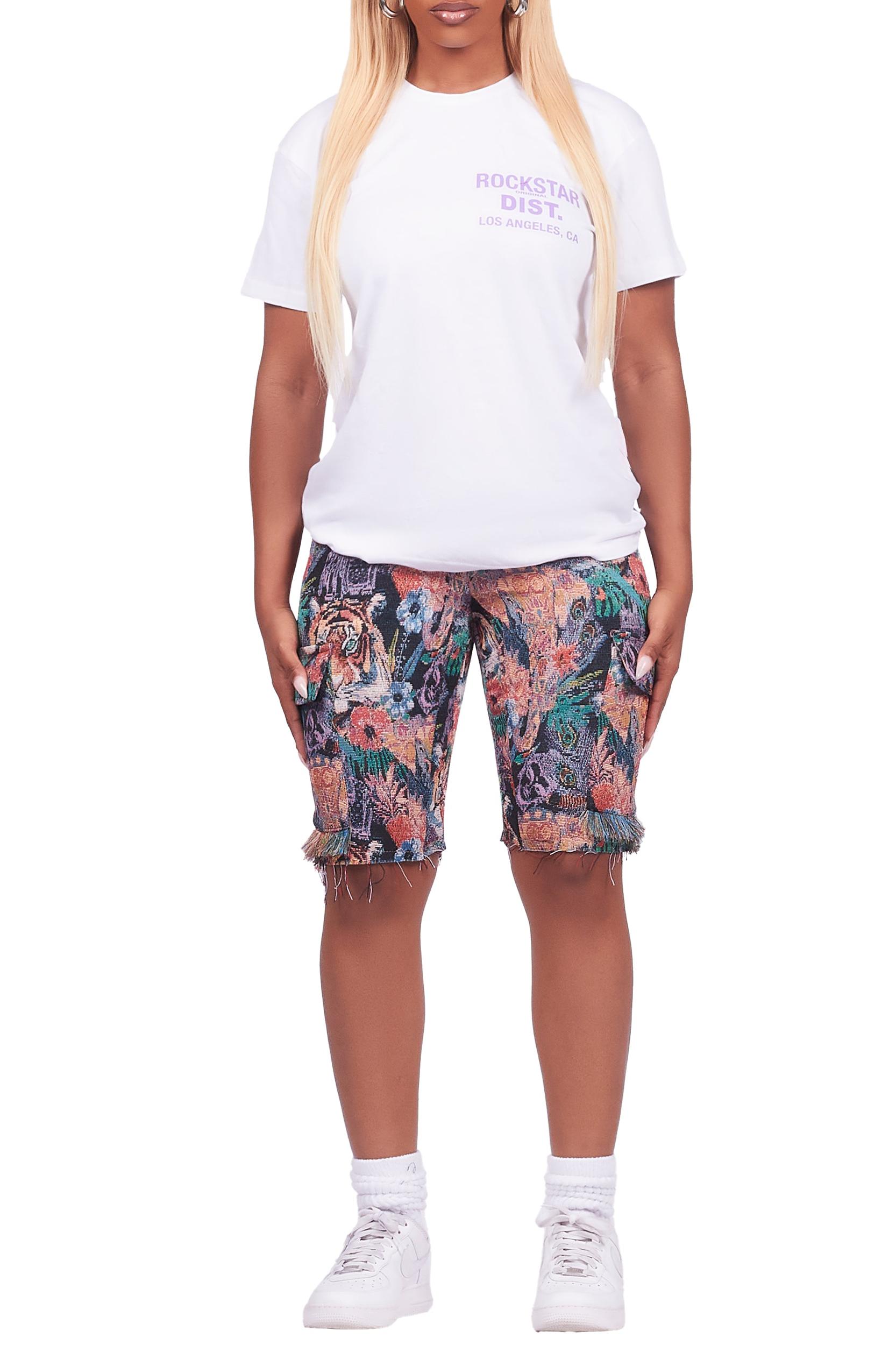 Rena White/Black T-Shirt Short Set Female Product Image