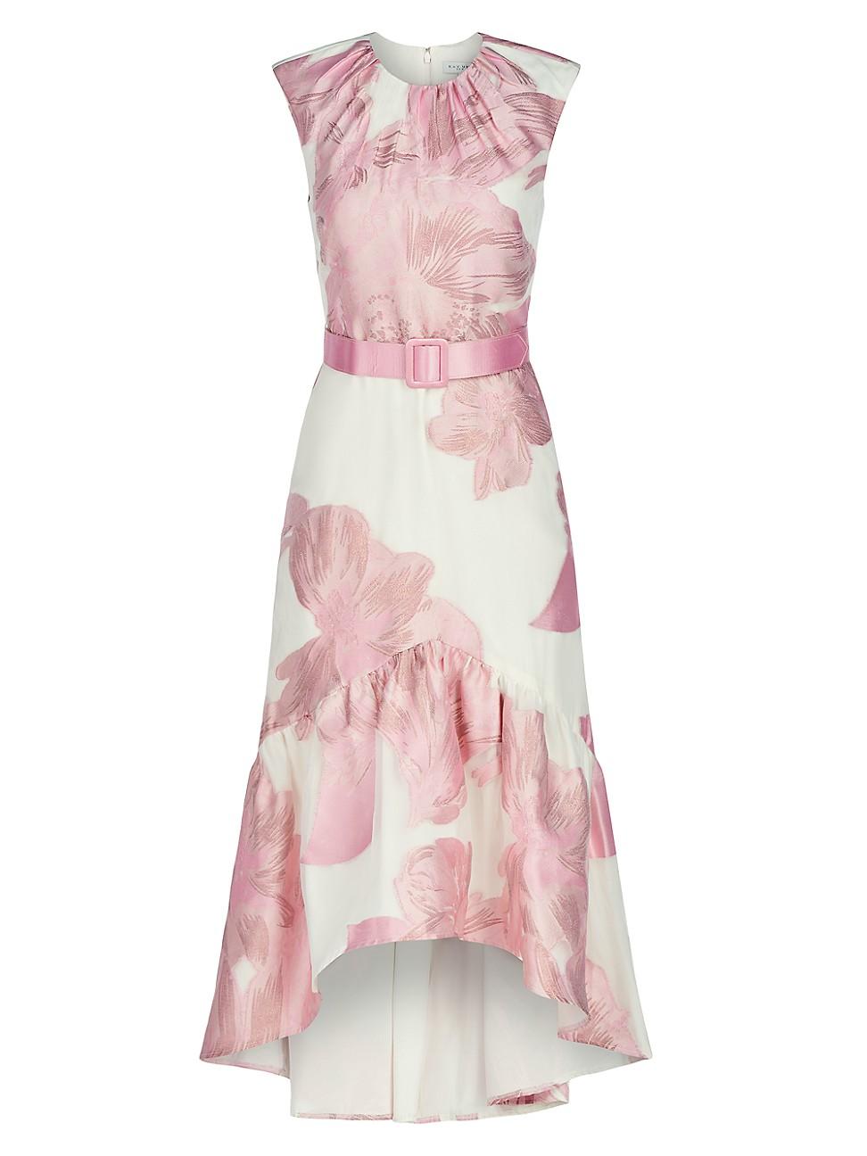 Womens Beatrix Floral Organza Midi-Dress Product Image