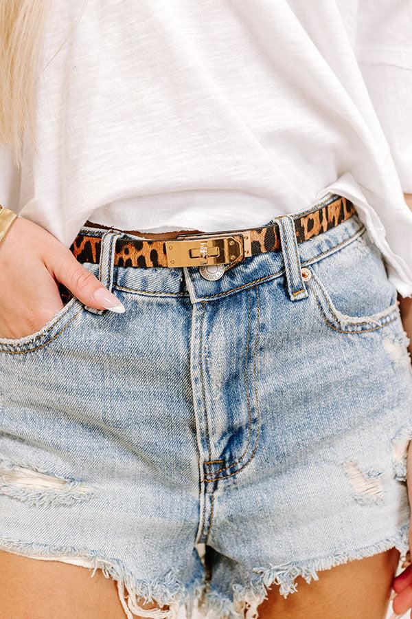 Final Touch Faux Leather Belt in Leopard Product Image