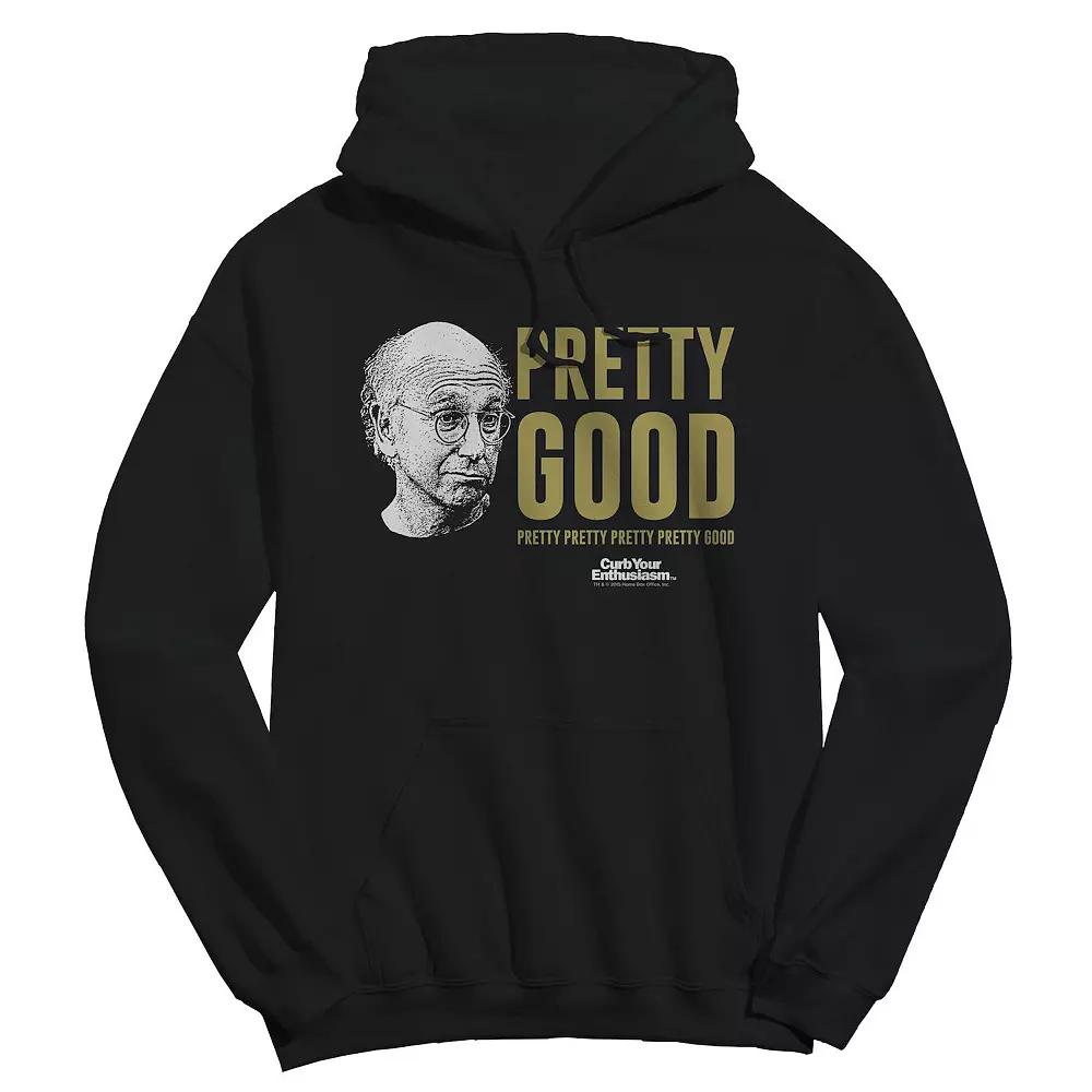 Men's Pretty Good Larry Face Curb Your Enthusiasm Graphic Fleece Hoodie, Adult Unisex,  Product Image