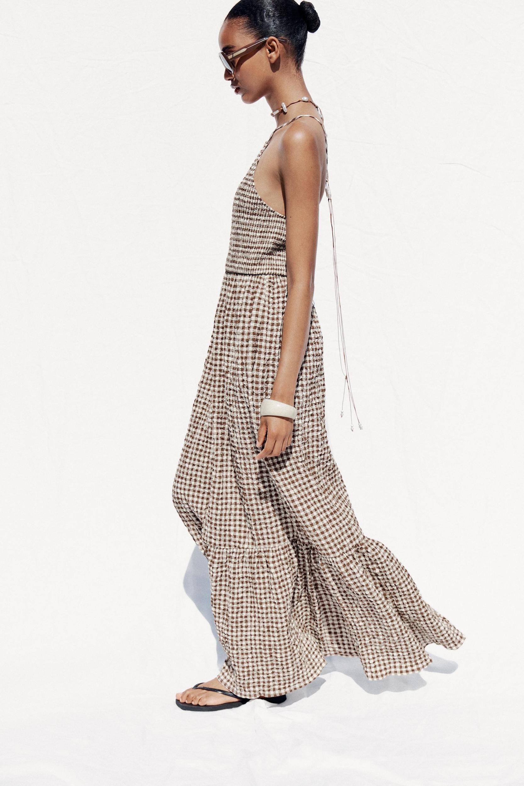 GINGHAM MIDI DRESS Product Image