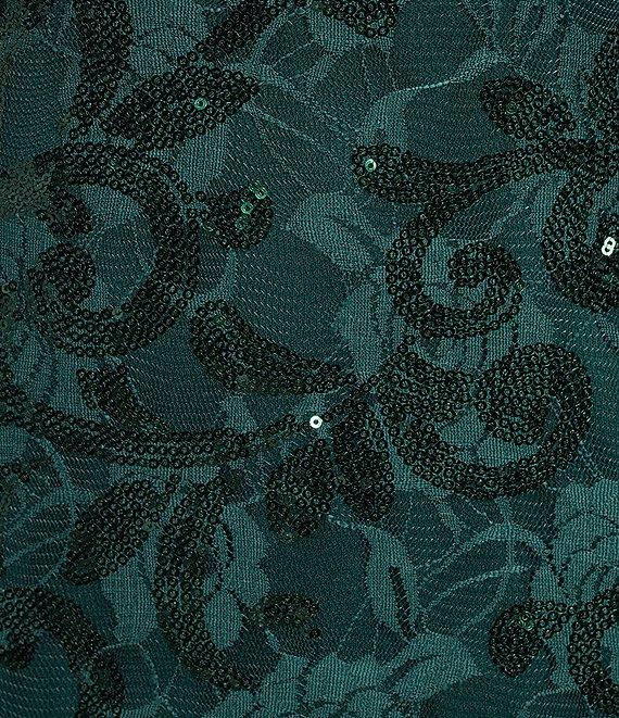 Blondie Nites Spaghetti Strap V-Neck Full Lace Strap Tie Back Dress Product Image