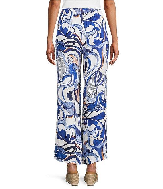 Bryn Walker Osca Printed Elastic Waist Wide Leg Pull-On Pants Product Image