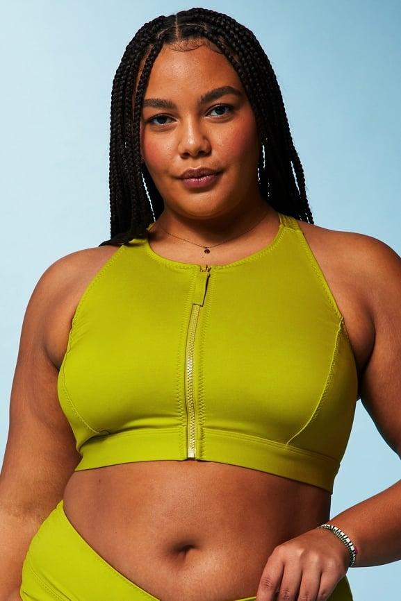 High Tide Zip-Front Swim Top Product Image