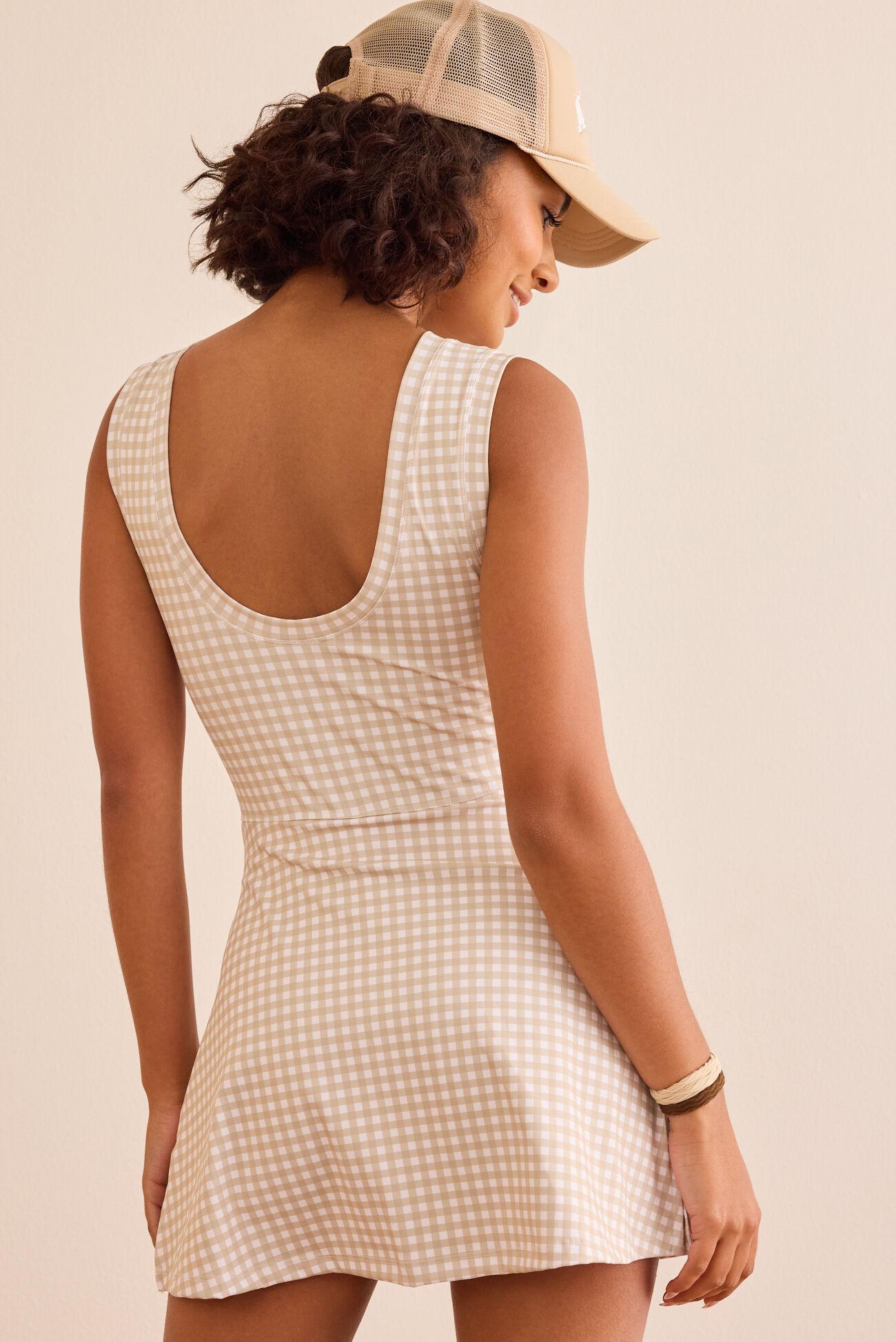 Modern Twist Gingham Wrap Dress Product Image