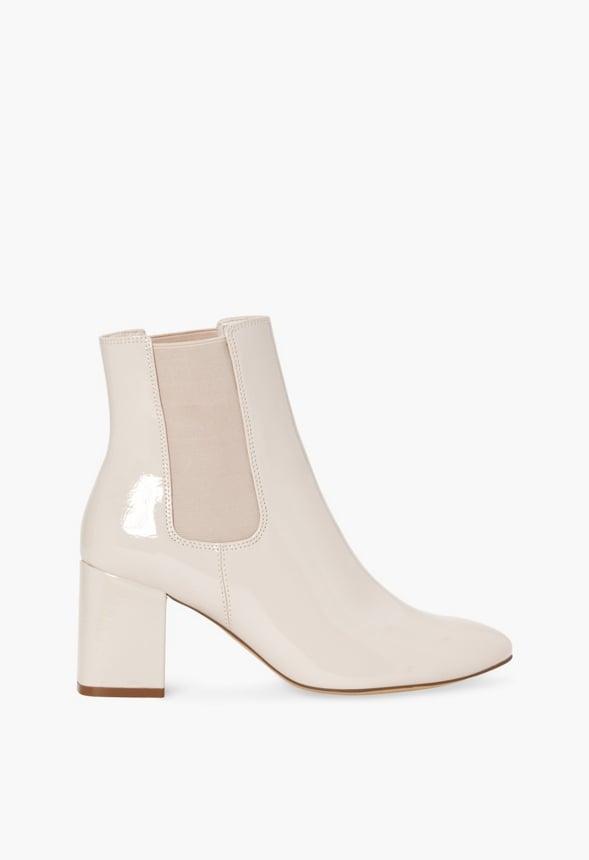 JustFab Margaux Platform Loafer Pump Womens Black/ White Size 8.5 Product Image